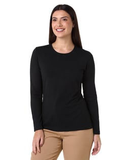 Camiseta Manga Longa Tech Modal Feminina Preta