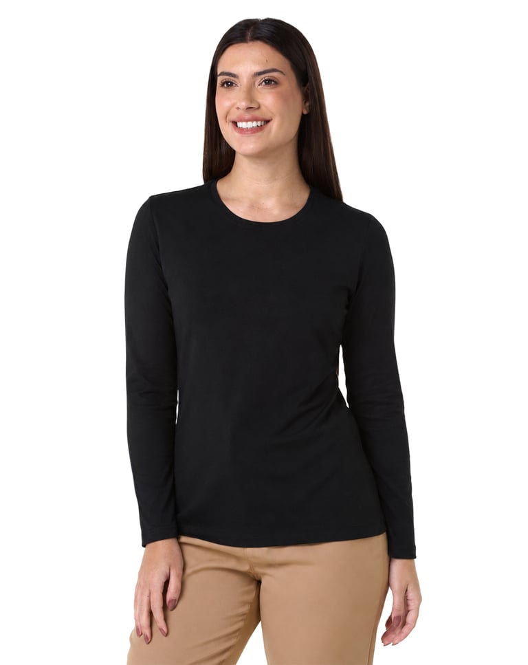 Camiseta Manga Longa Tech Modal Feminina Preta