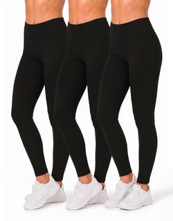 Kit 3 Calças Leggings Fitness Feminina Preta