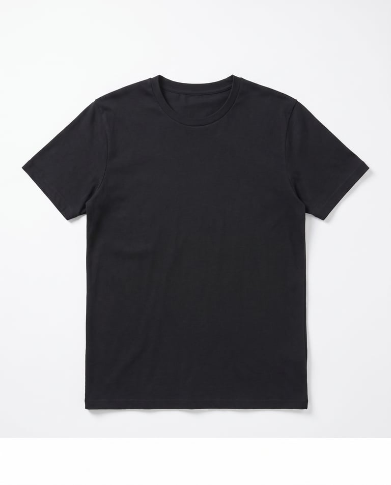 Camiseta de Algodão Premium Preta