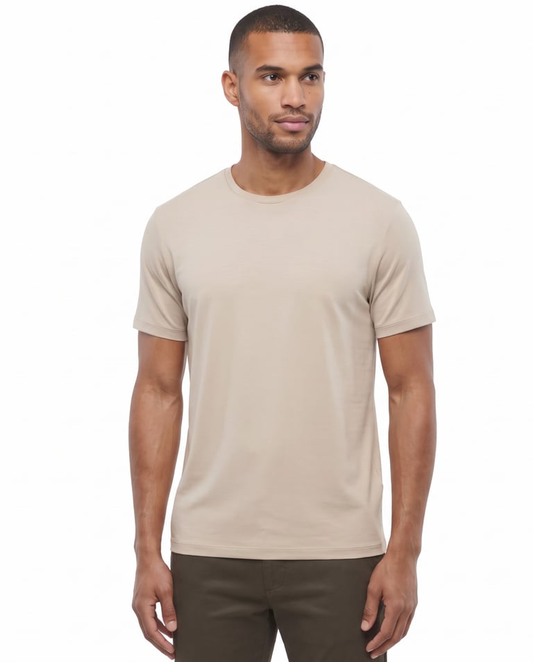 Camiseta Tech Modal Masculina Areia