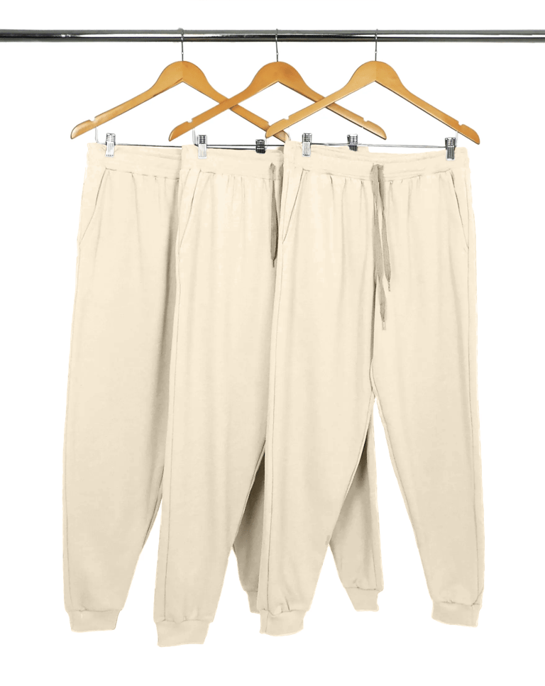 Kit 3 Calças Masculinas de Moletom Areia