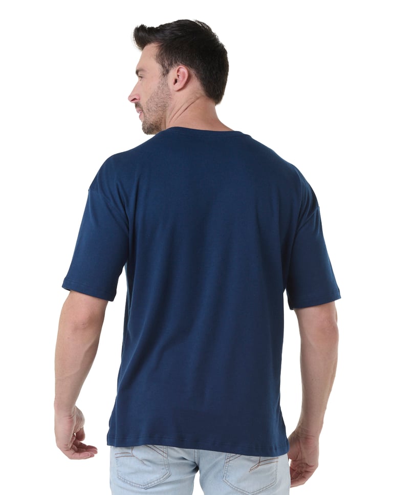 Camiseta Oversized Masculina Azul Marinho