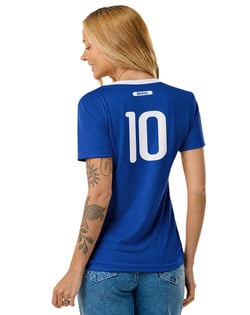 Camiseta Feminina Brasil Copa 2026 Dry Fit Azul Royal