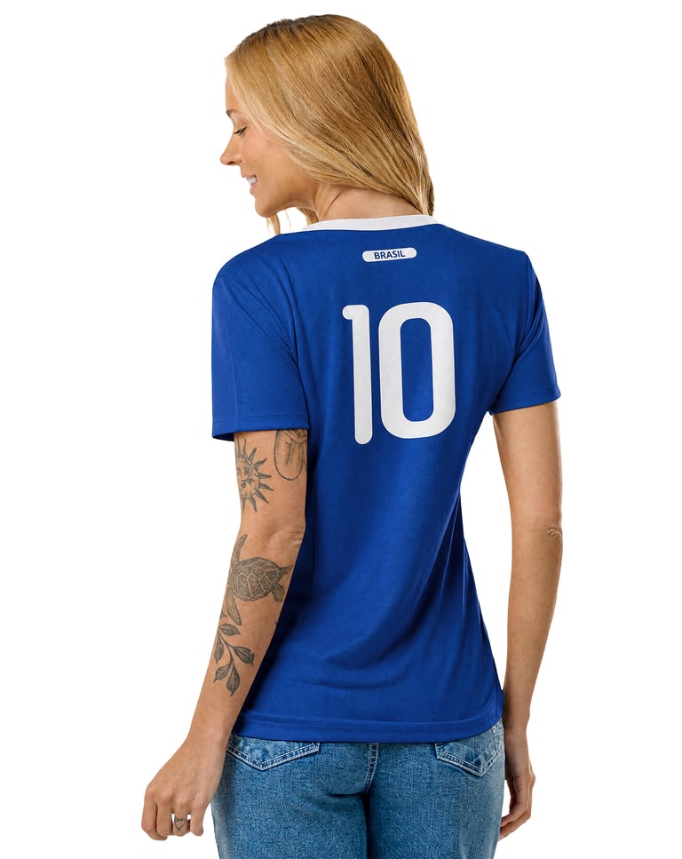 Kit 2 Camisetas Femininas Brasil Copa 2026 Dry Fit
