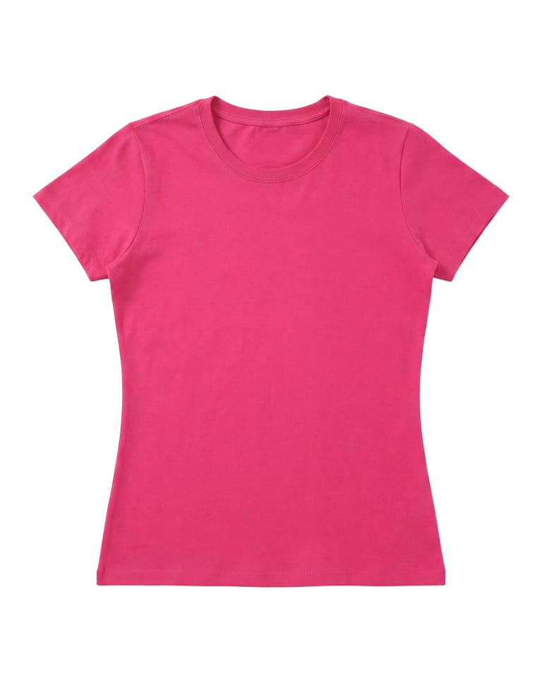 Baby Look de Algodão Premium Rosa Pink