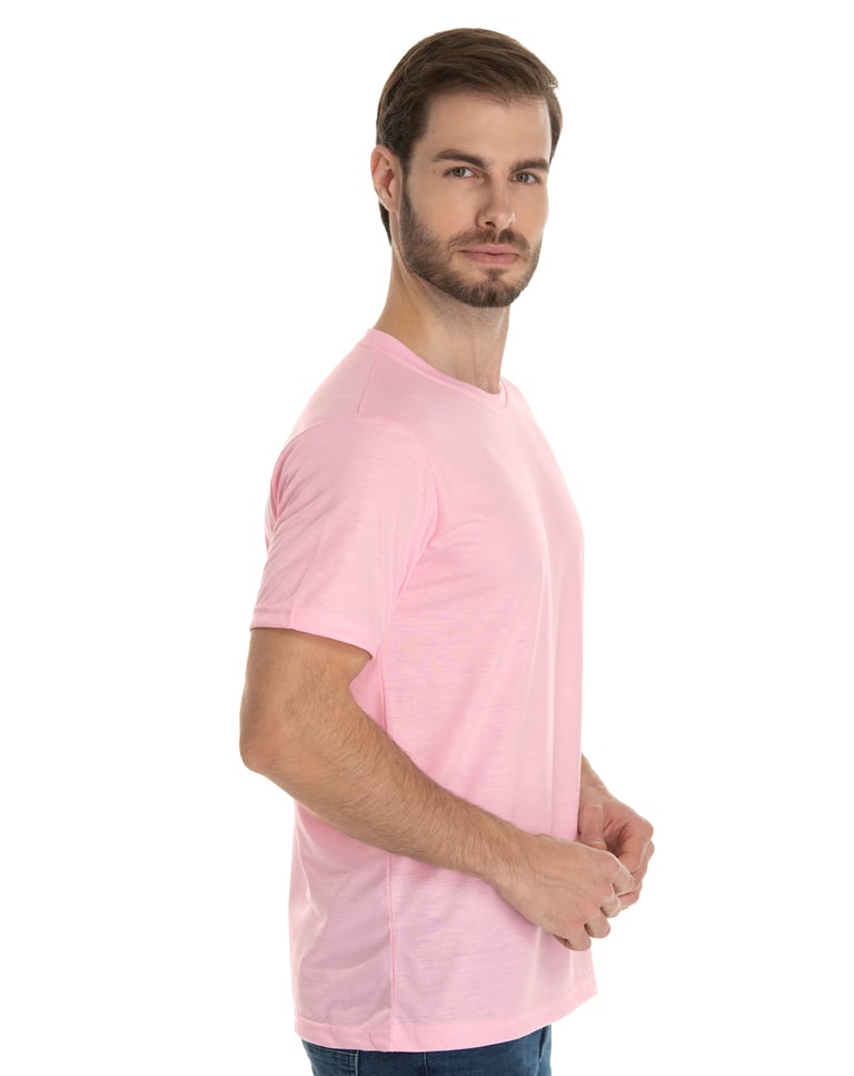 Camiseta PV / Malha Fria Rosa Claro