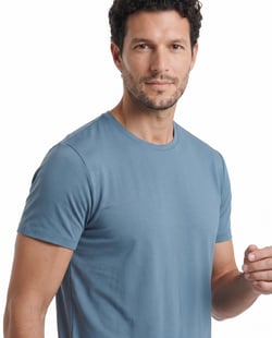 Camiseta Tech Modal Masculina Azul Topázio