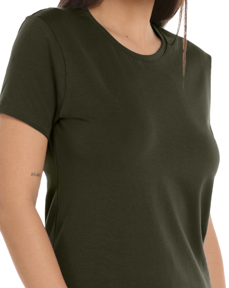 Camiseta Tech Modal Feminina Verde Militar