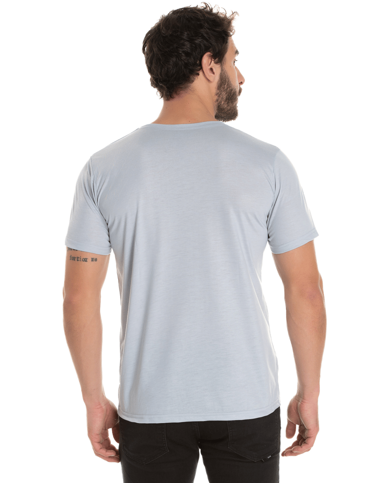 Camiseta de Poliéster/Sublimática Cinza Claro
