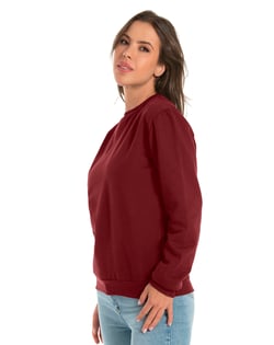 Blusão de moletom feminino Bordô