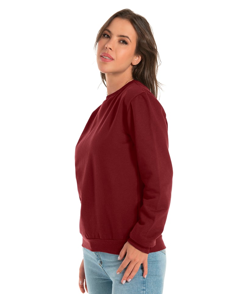 Blusão de moletom feminino Bordô