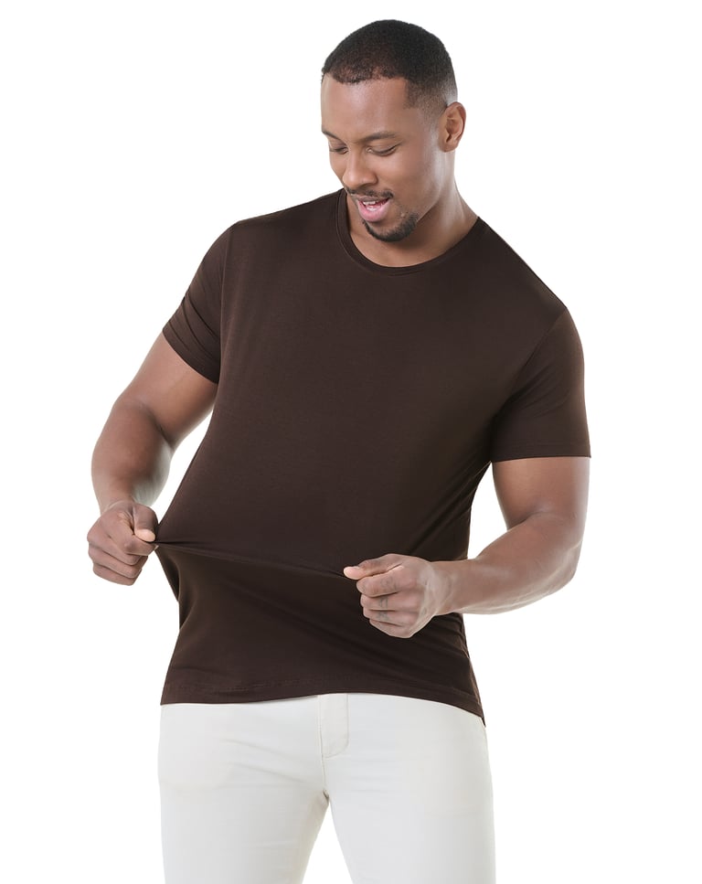 Camiseta Tech Modal Masculina Marrom