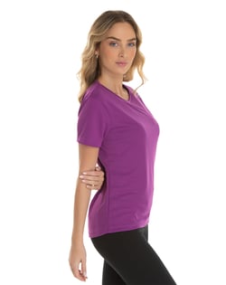 Camiseta Feminina Dry Fit Roxo Proteção UV 30+