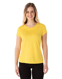 Baby Look PV / Malha Fria  Amarelo Canário