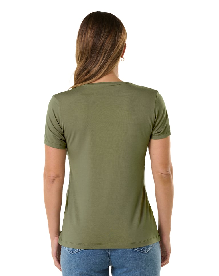 Camiseta Tech Modal Feminina Caqui