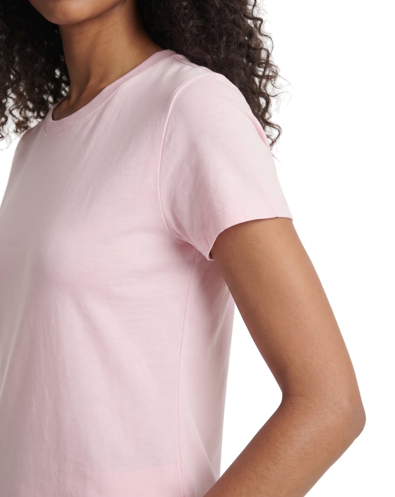 Baby Look de Algodão Premium Rosa Claro
