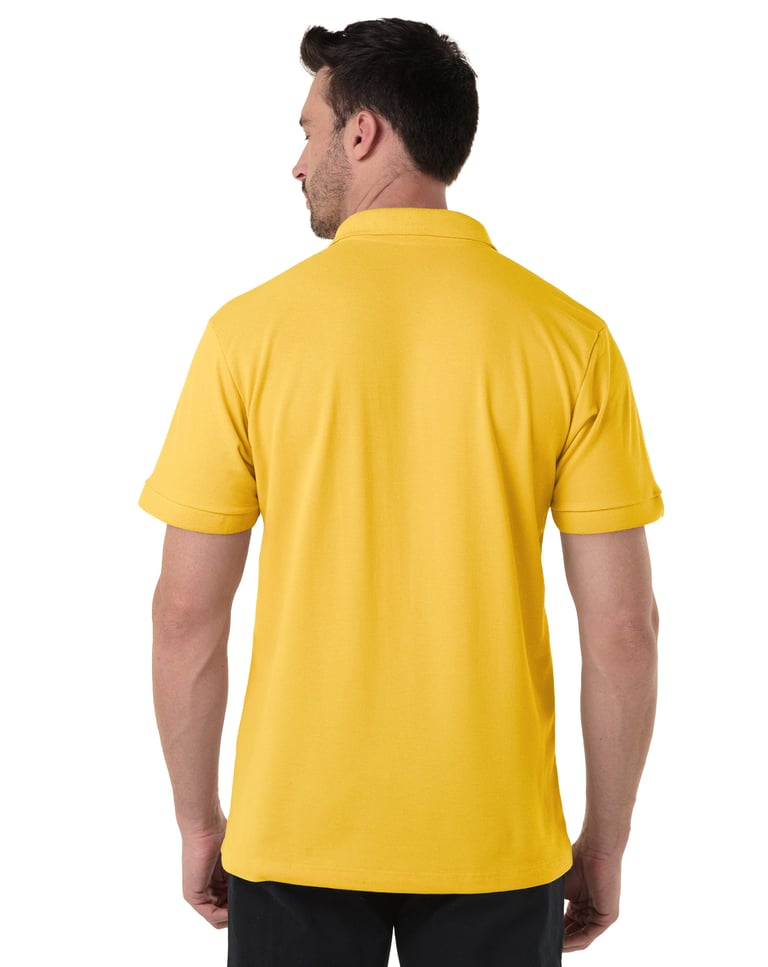 Camisa Polo Piquet Masculina Amarelo Ouro