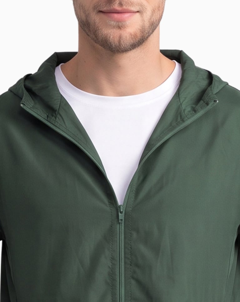 Jaqueta Corta Vento Masculina Verde Militar