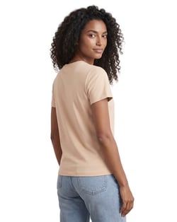 Baby Look de Algodão Premium Areia