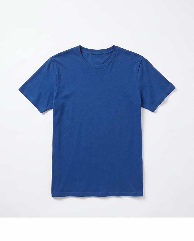 Camiseta de Algodão Premium Azul Royal