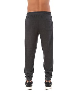 Calça Masculina de Moletom Preto Mescla