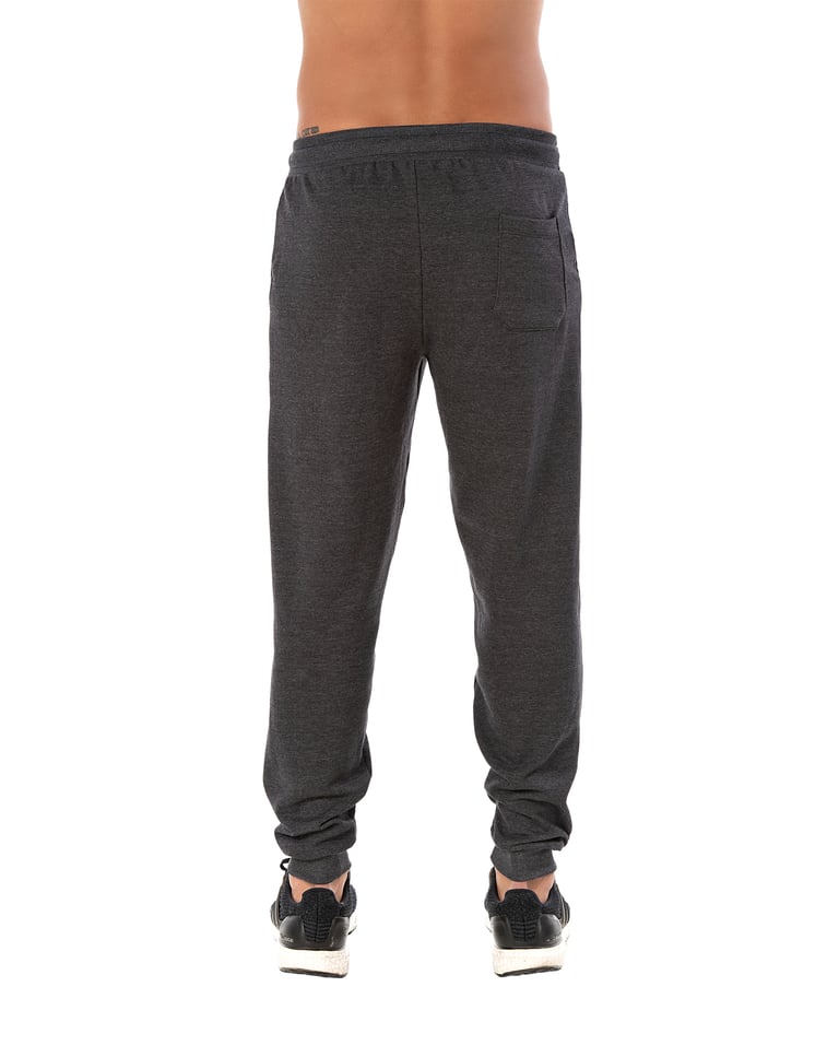 Calça Masculina de Moletom Preto Mescla