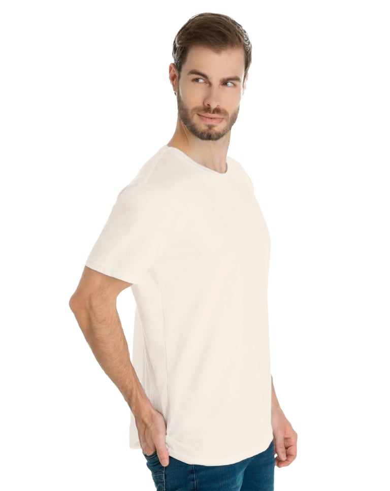 Camiseta de Algodão Premium Off White