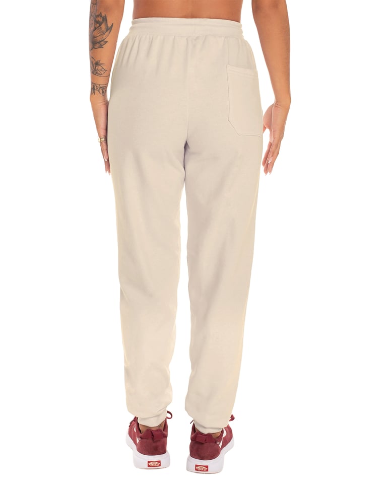 Calça Feminina de Moletom Areia