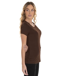 Baby Look de Algodão Premium Marrom