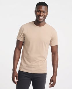 Camiseta de Algodão Premium Areia
