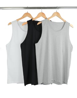 Kit 3 Regatas Masculinas de Algodão