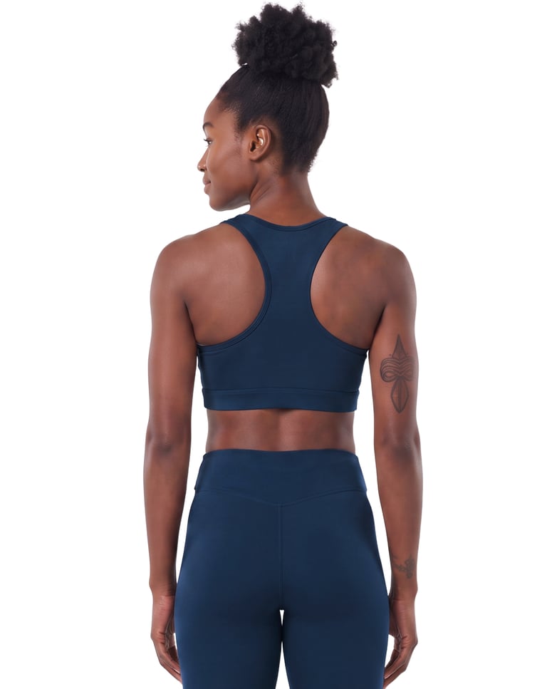 Top Nadador Fitness Feminino Azul Marinho