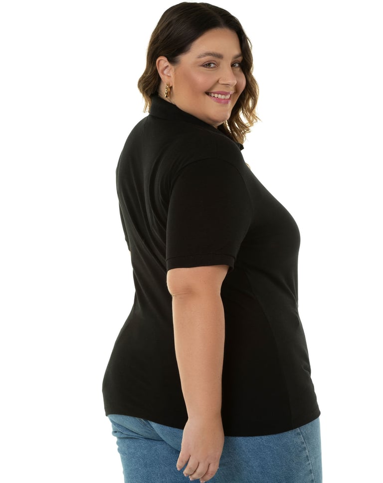 Kit 3 Camisas Polo Piquet Plus Size Feminina 7