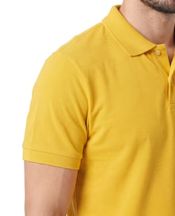 Camisa Polo Piquet Masculina Amarelo Ouro