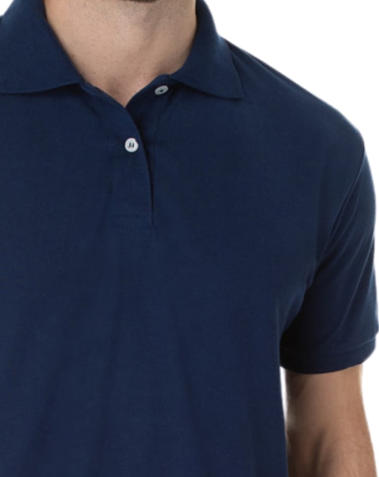 Camisa Polo Piquet Masculina Azul Marinho