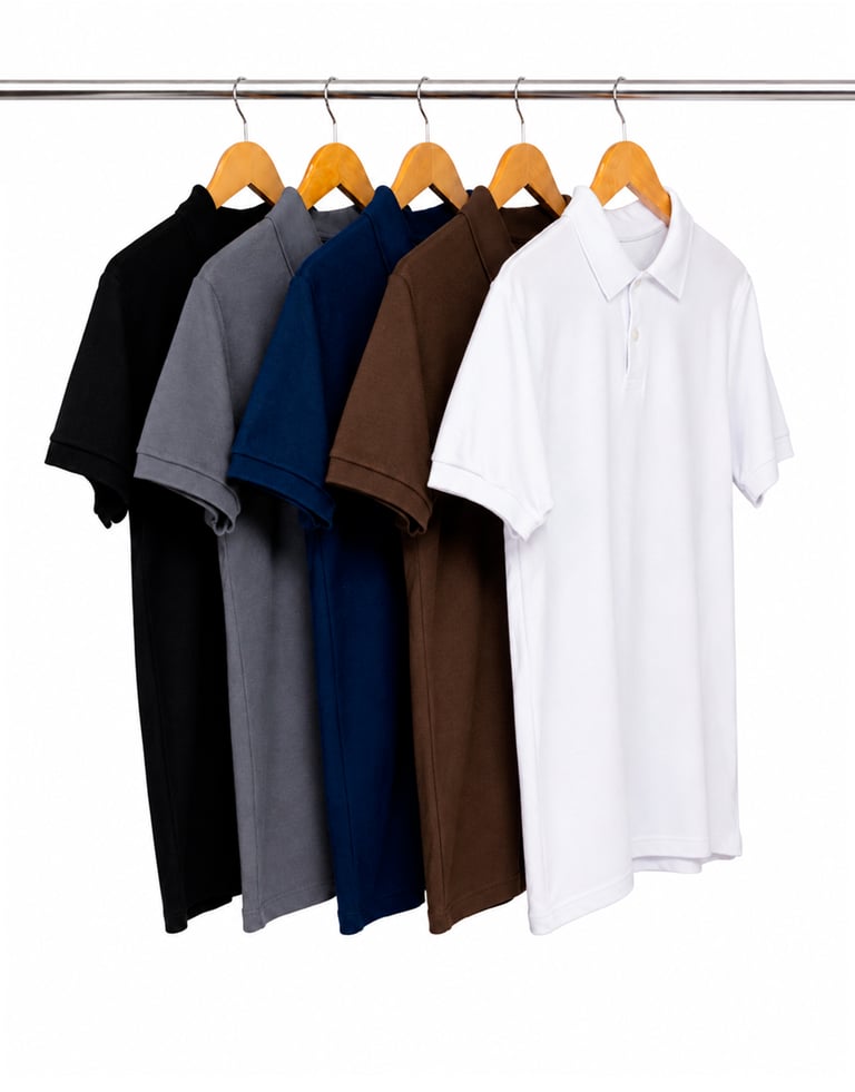 Kit 5 Camisas Polo Piquet Masculinas 03