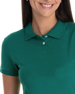 Camisa Polo Piquet Feminina Verde Esmeralda