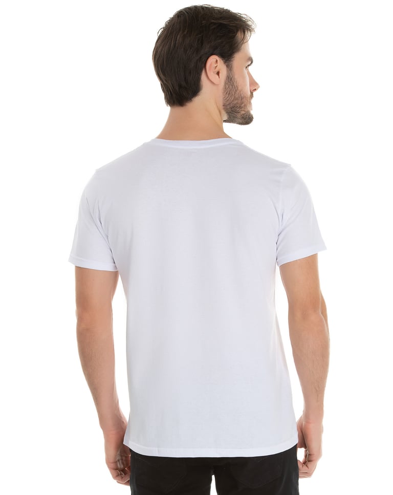 KIT 5 Camisetas de Algodão Premium Brancas