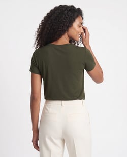 Camiseta Tech Modal Feminina Verde Militar