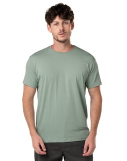 Camiseta de Algodão Egípcio Verde Sálvia