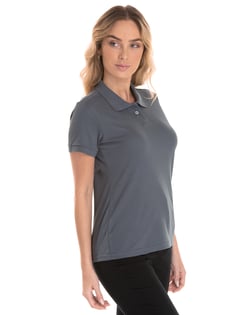 KIT 5 Camisas Polo Piquet Feminina Cinza Chumbo
