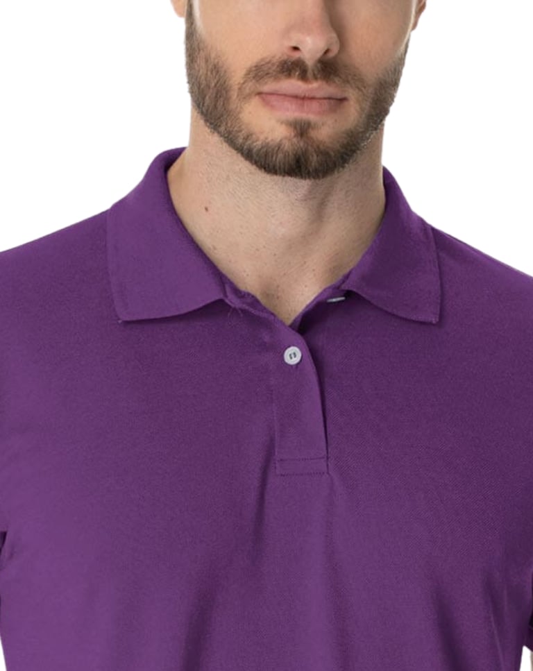 Camisa Polo Piquet Masculina Roxa