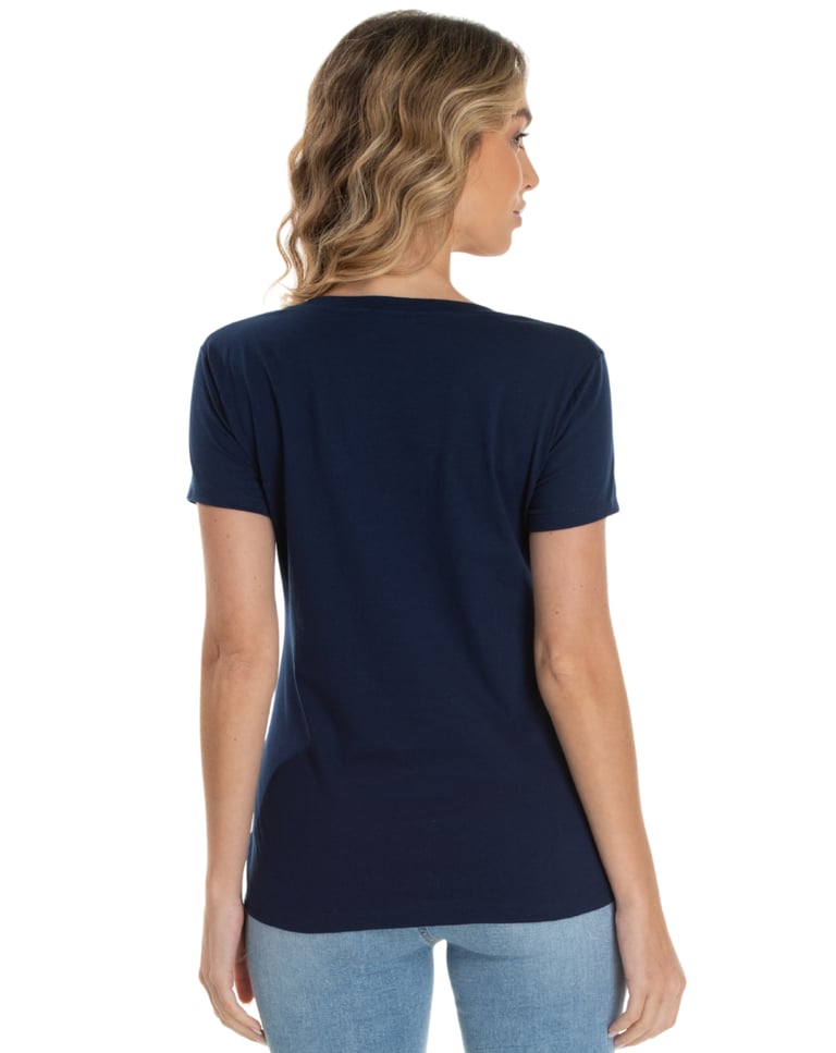 Baby Look de Algodão Premium Azul Marinho