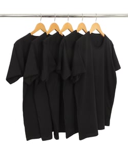 Kit 5 Camisetas PV Masculinas / Malha Fria Preta