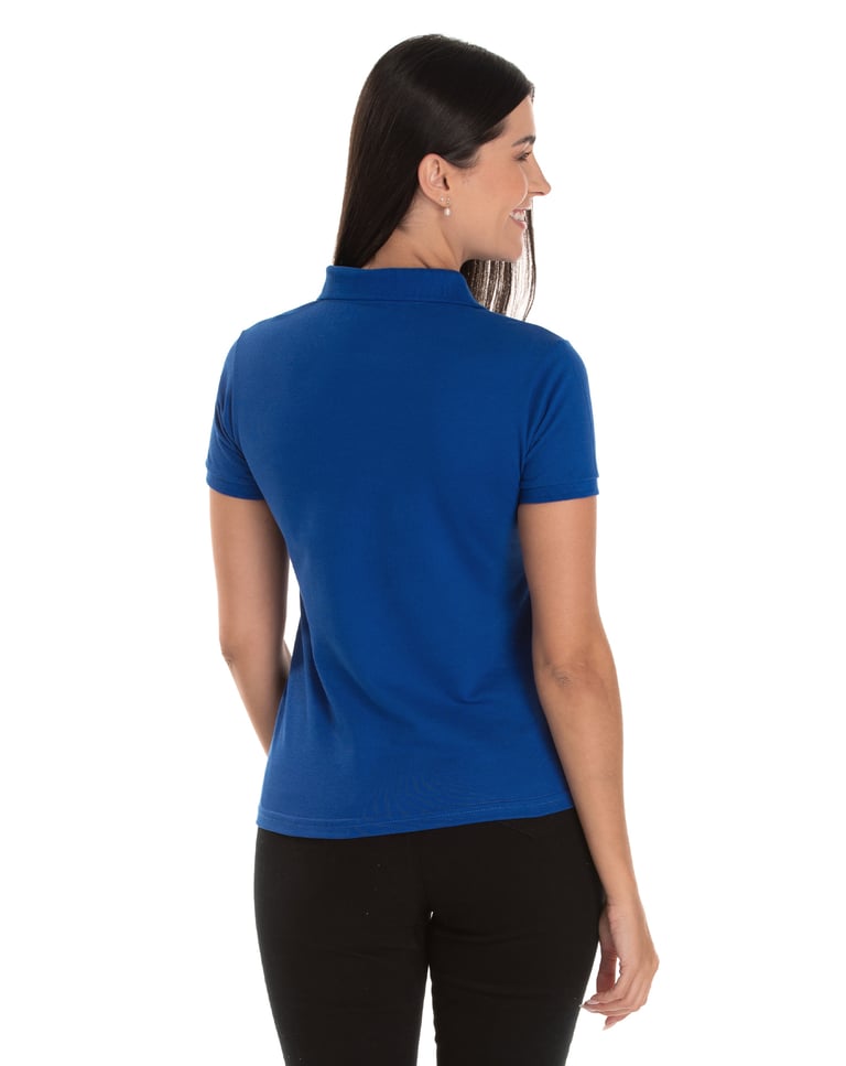 Camisa Polo Piquet Feminina Azul Royal