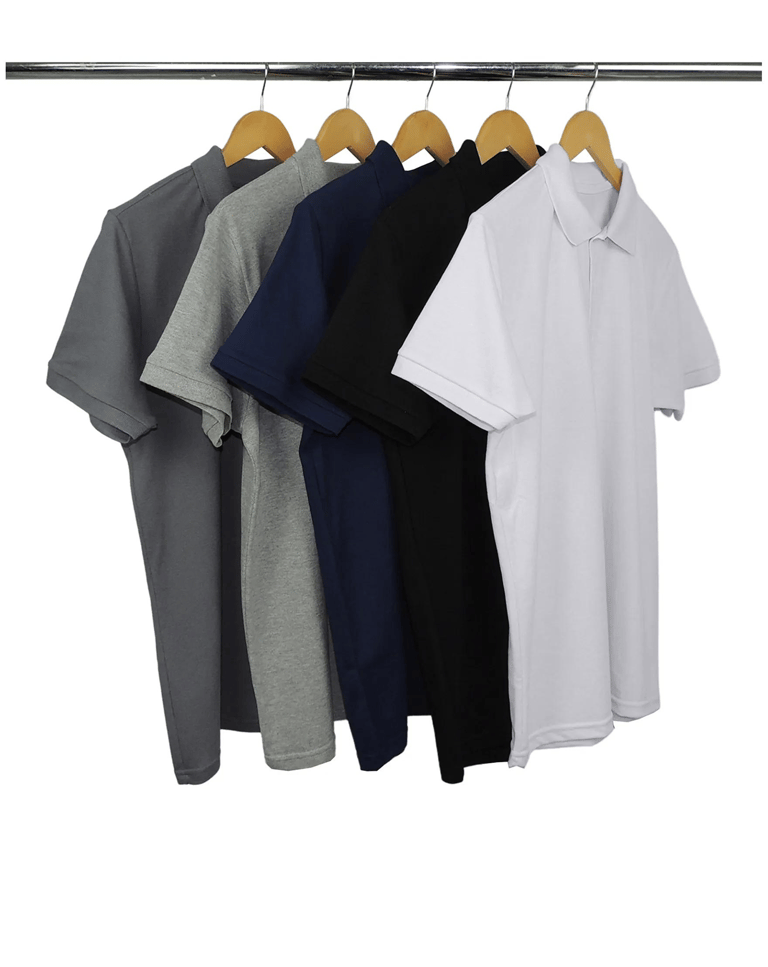 Kit 5 Camisas Polo Piquet Masculinas 11