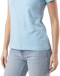 Baby Look de Algodão Premium Azul Claro