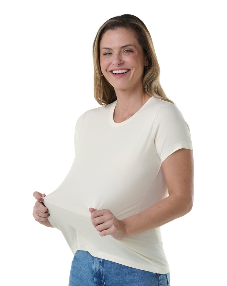 Camiseta Tech Modal Feminina Off White