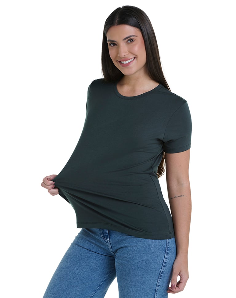Camiseta Tech Modal Feminina Grafite